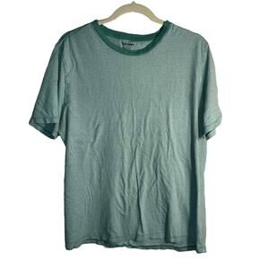 Old Navy Soft-Washed Striped Core Crew T-Shirt Light Mist Green Large